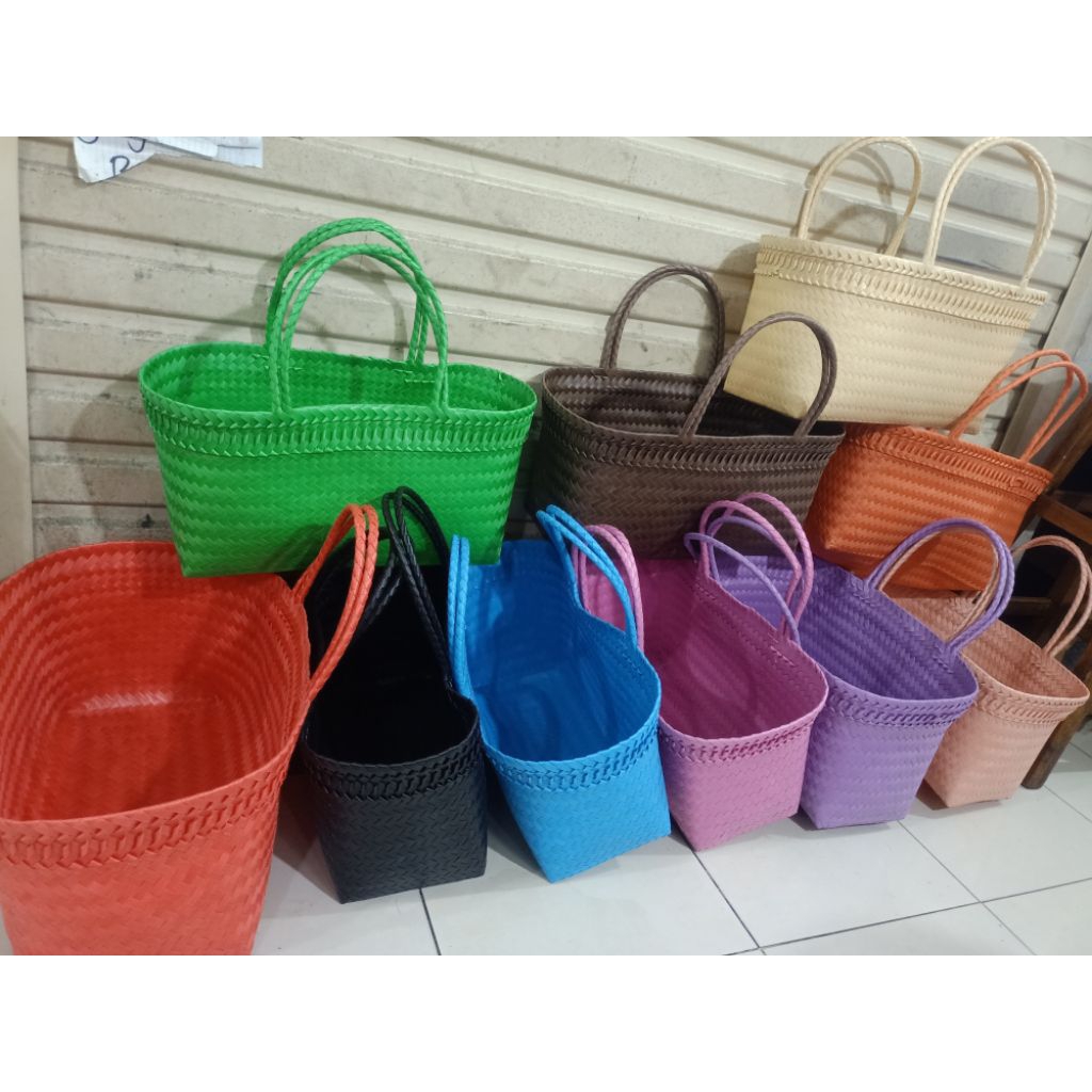 tas anyaman embos ukuran XL new bahan tebal isi 1 pcs terlaris dan termurah