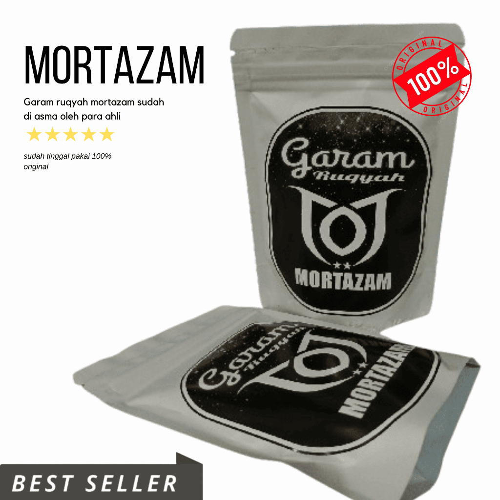

Garam ruqyah Mortazam salt sudah di asma kemasan kantong 100g asli original ruqyah