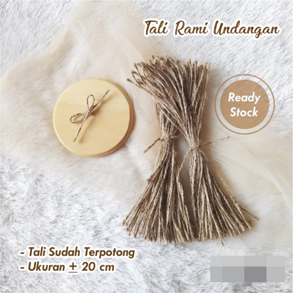 [100 PCS] TALI RAMI UNDANGAN - TALI RAMI UNDANGAN RUSTIC READY STOK