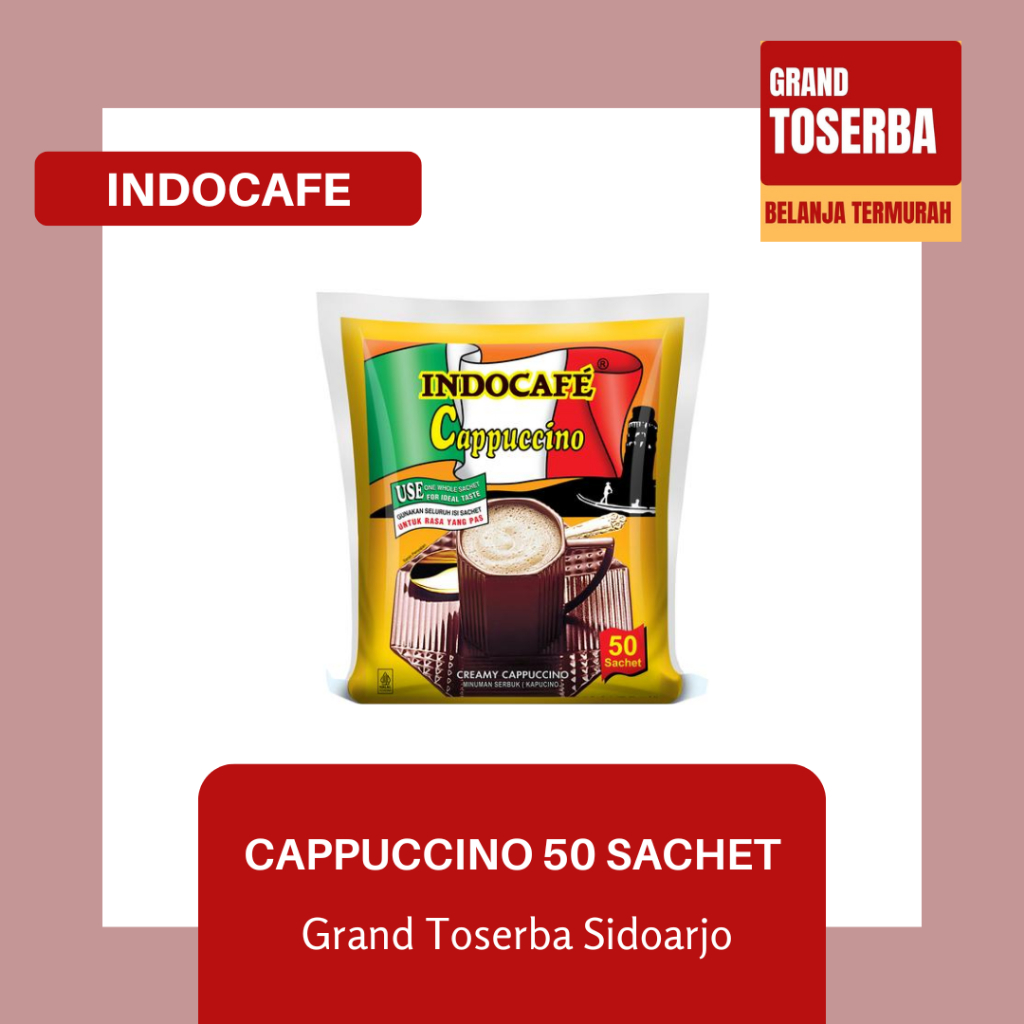 

INDOCAFE 50-100N SACHET COFFEEMIX 3-IN-1 DAN CAPPUCINO / KOPI INSTAN PRAKTIS