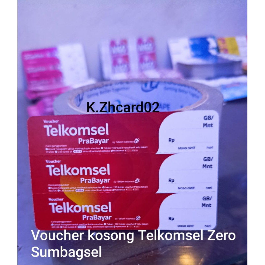 Voucher Kosong Telkomsel Cover 3in1 Sumbagsel