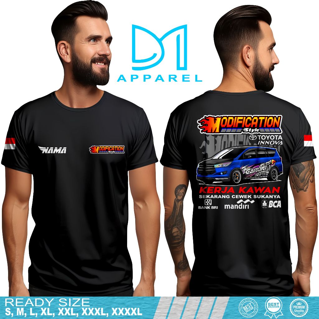 Kaos Modification Toyota Innova Indonesia Bahan Adem