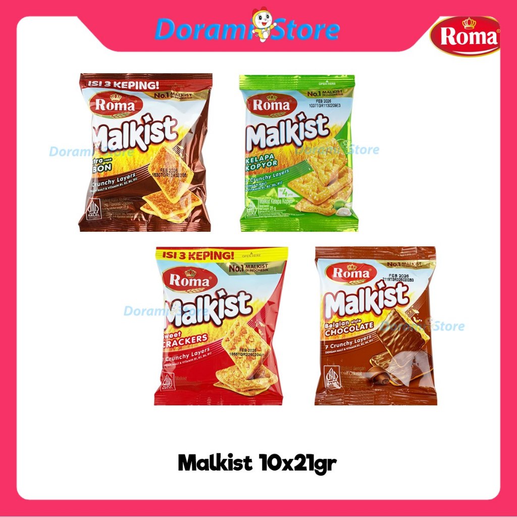 

Roma Malkist Renceng Isi 10 Sachet / Cemilan Biskuit Crackers