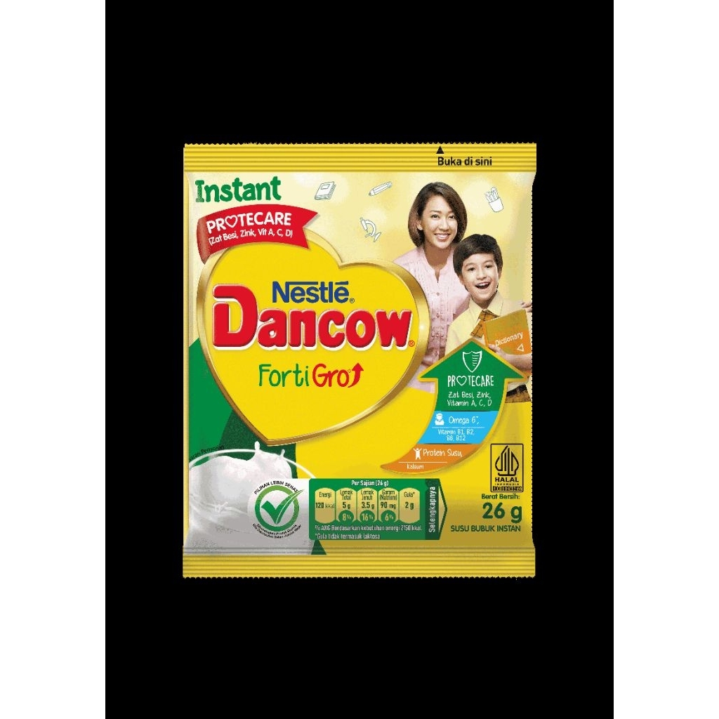 

Susu Dancow bubuk sachet full cream || Dancow fortiGro instan full cream 26g