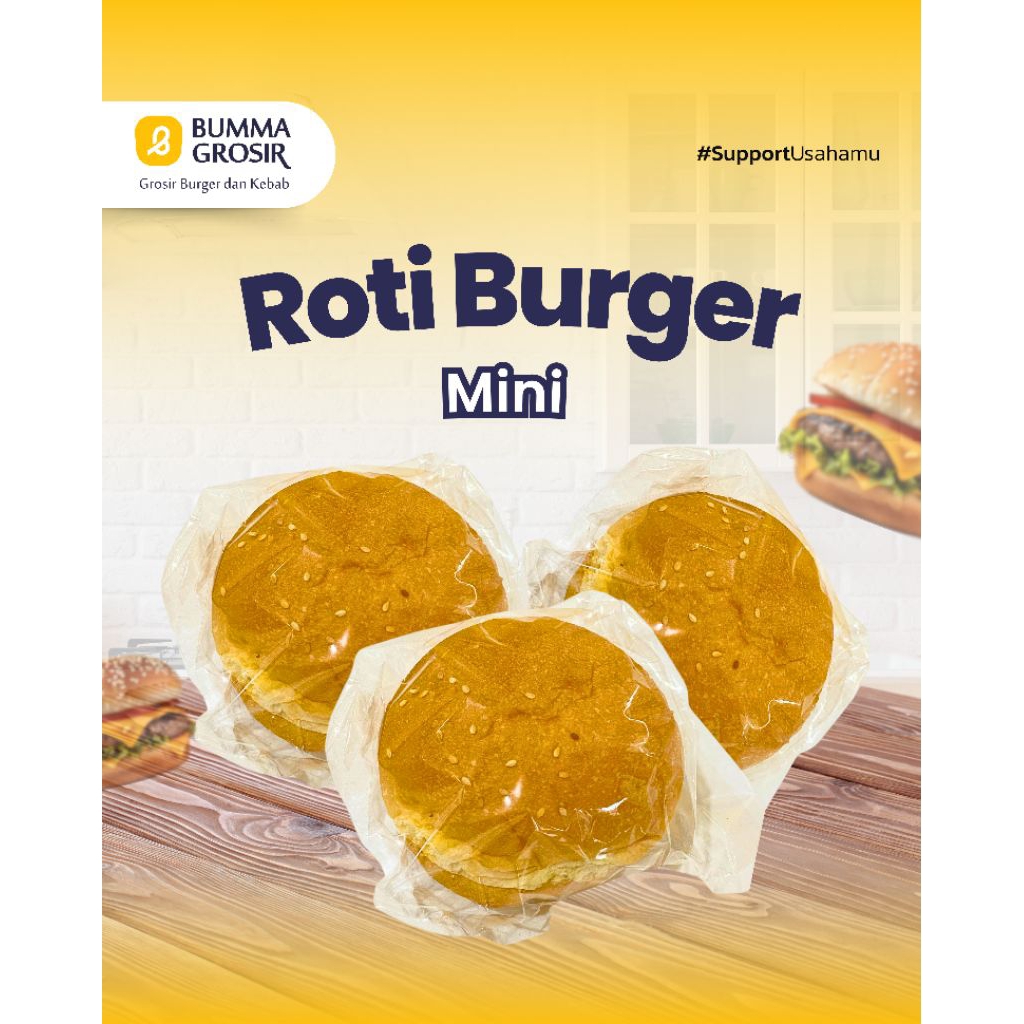 

Bumma Roti Burger Bun-Roti Burger Kecil- Roti Burger Besar - Roti Burger Premium - Roti Burger Isi 2 - Mini Burger Bun-Roti Burger Ekonomis-Lembut dan Empuk-Halal
