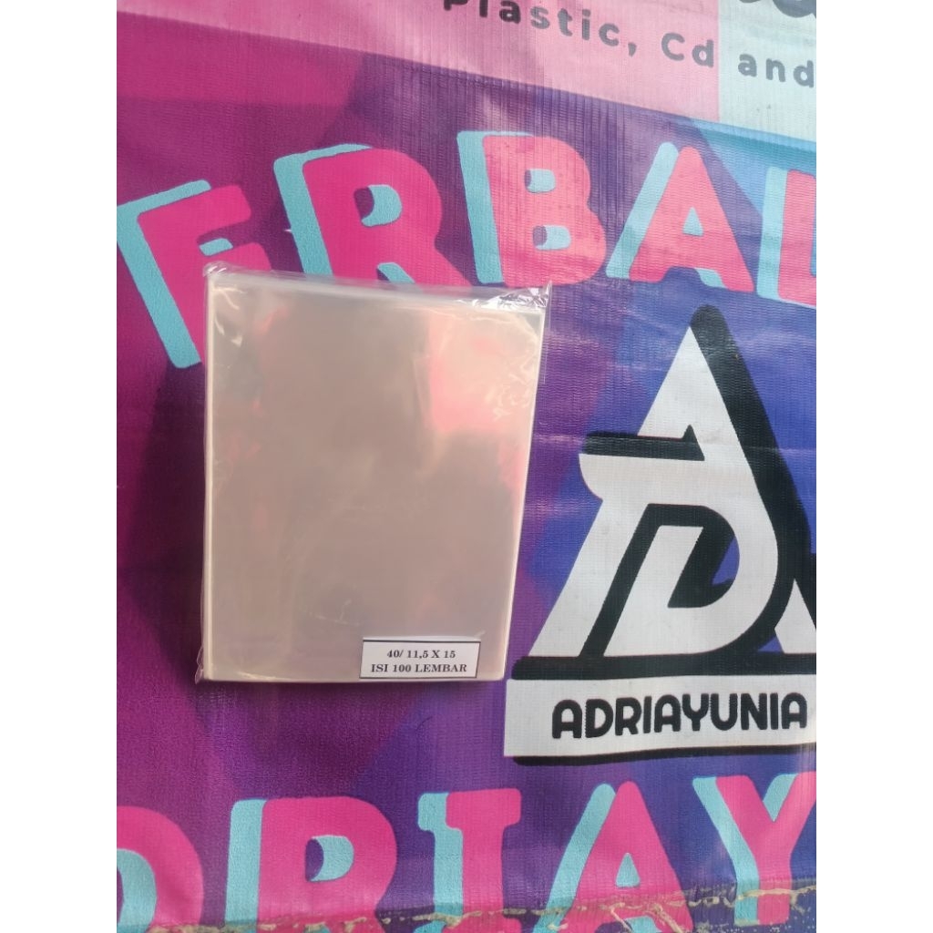 Plastik Opp Kaca 11,5 x 15  - Plastik Opp 11.5 x 15 Tanpa Lem - Plastik Opp 11,5x15 Handycrafts - Pl