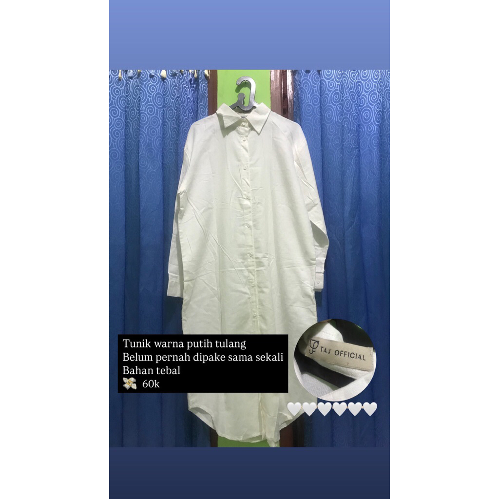 Tunik putih tulang (TAJ OFFICIAL)