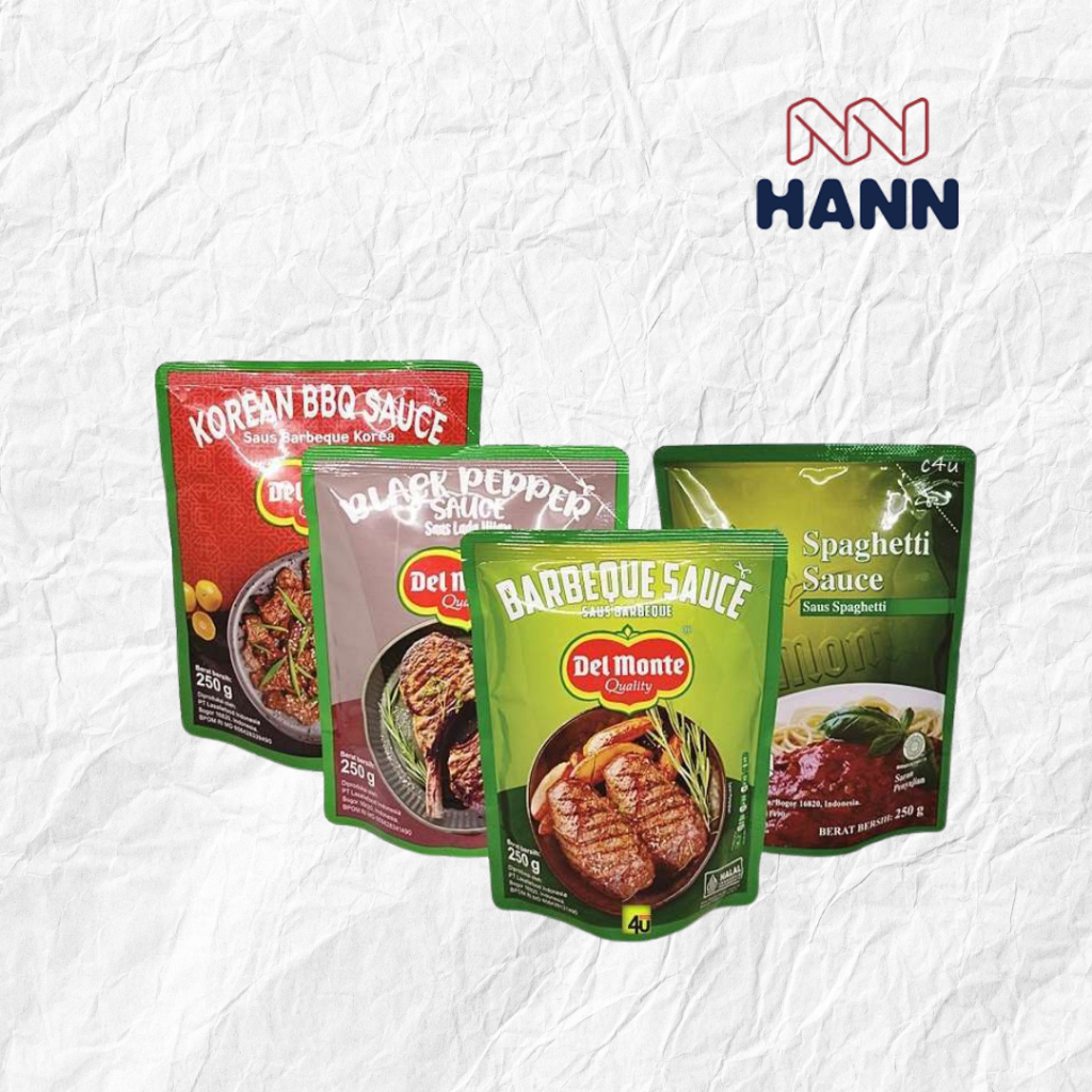 

DelMonte Sause - Saus DelMonte - DelMonte Barbeque Sauce - DelMonte Black Pepper Sause - Saus Bumbu Daging - Saus Bbg - Saus Black Papper - 250 gr