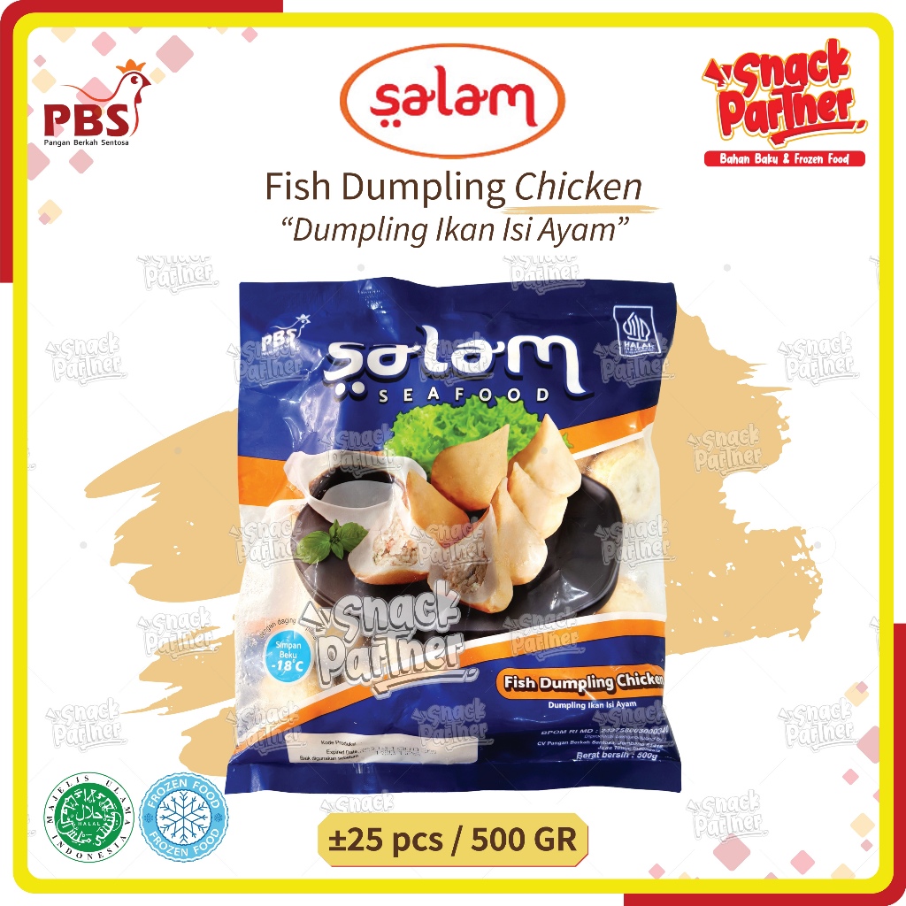 

SALAM | FISH DUMPLING CHICKEN / CHEESE 25-27 PCS / 500 GR - FROZEN FOOD Cedea Sunfish