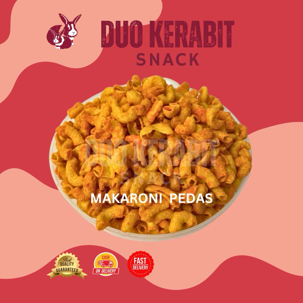 

Makaroni pedas Duo Kerabit Snack 250gram
