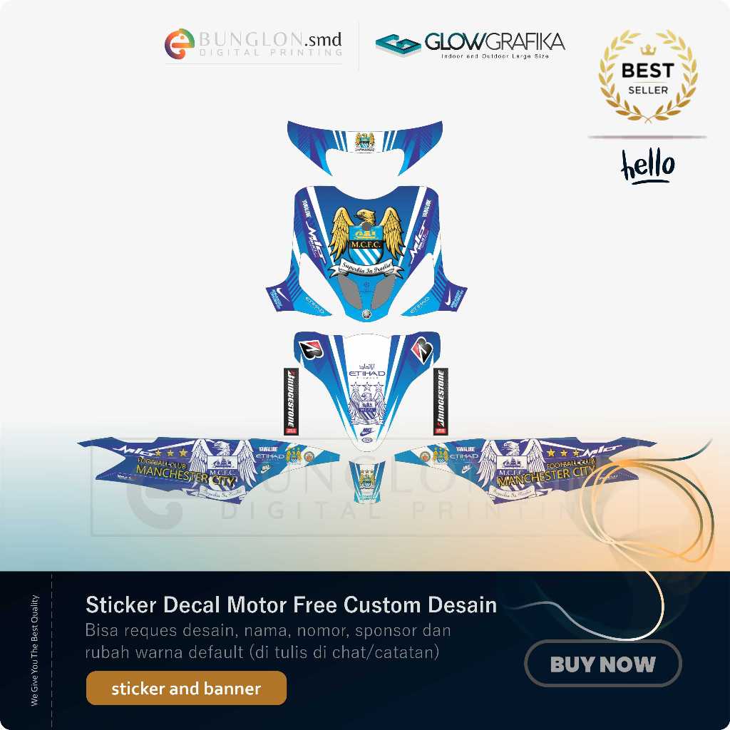 DECAL STIKER MOTOR CUSTOM YAMAHA MIO SPORTY EDISI MANCHESTER CITY