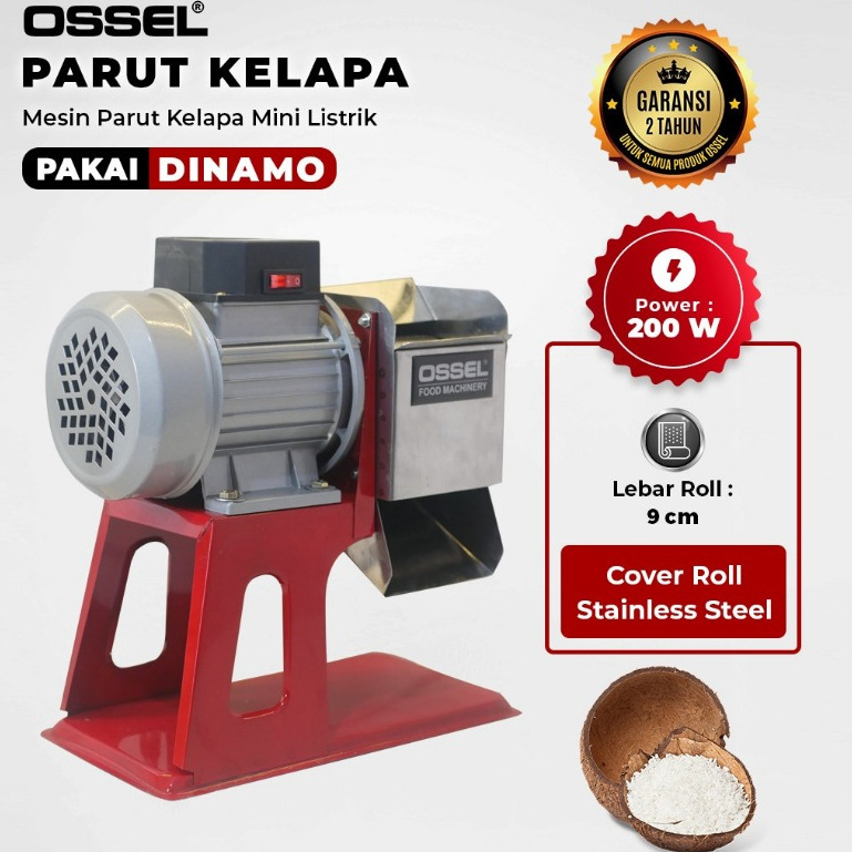 OSSEL Parut Kelapa Mini Listrik Parut Singkong Mini Parutan Kelapa Mini Parut Kelapa Rumahan OSSEL