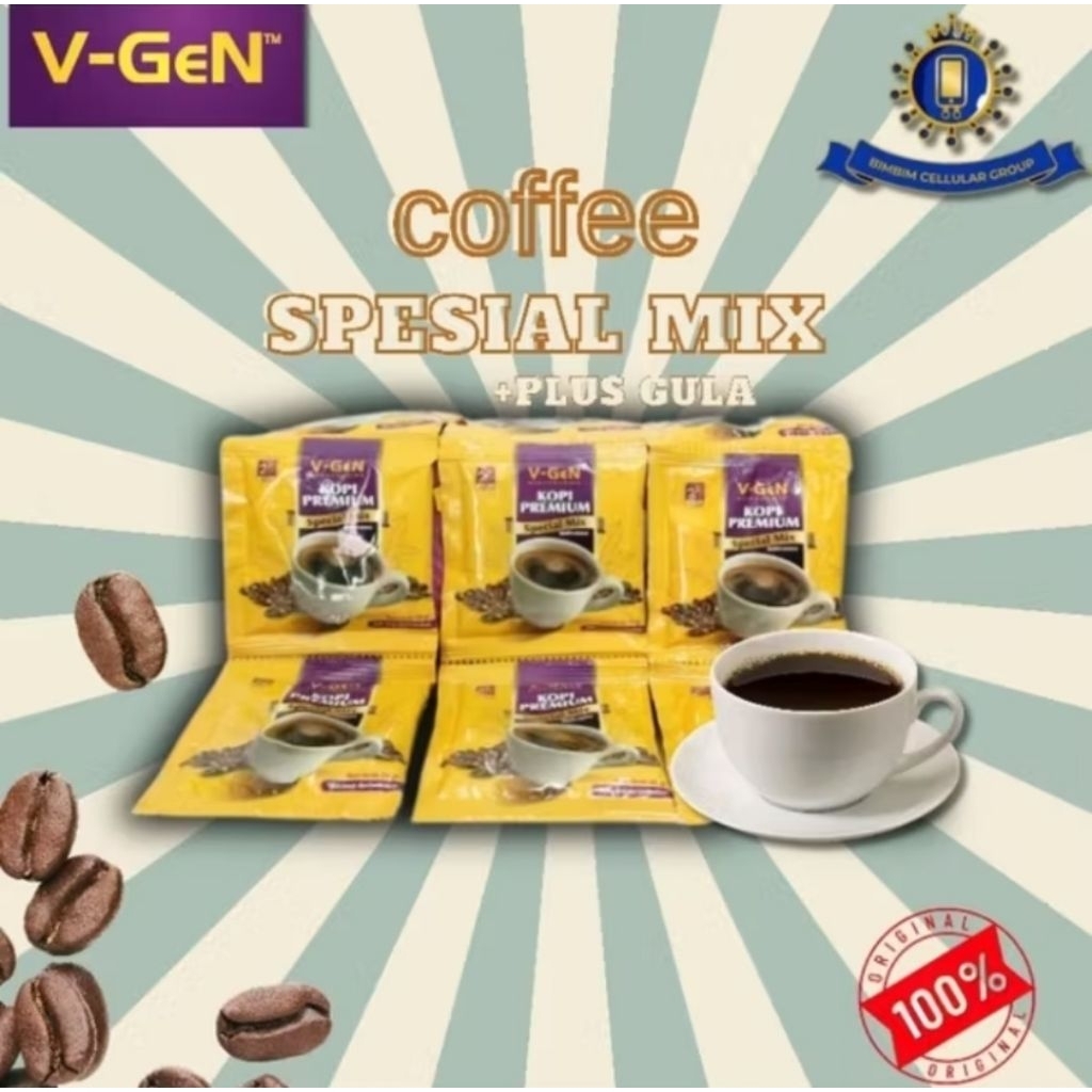 

V-GEN KOPI PREMIUM / 1 Pcs Kopi+Gula Spesial Mix ||| V-GEN KOPI PREMIUM / Pcs Kopi + Gula Spesial Mix ||| Kopi Sachet Instant 20gr Special Mix V-GeN Gula Coffee Saset Instan 20 gram VGEN ,,, V-GEN KOPI PREMIUM / 1 Pcs Kopi+Gula Spesial MixTerlarisDiShopee