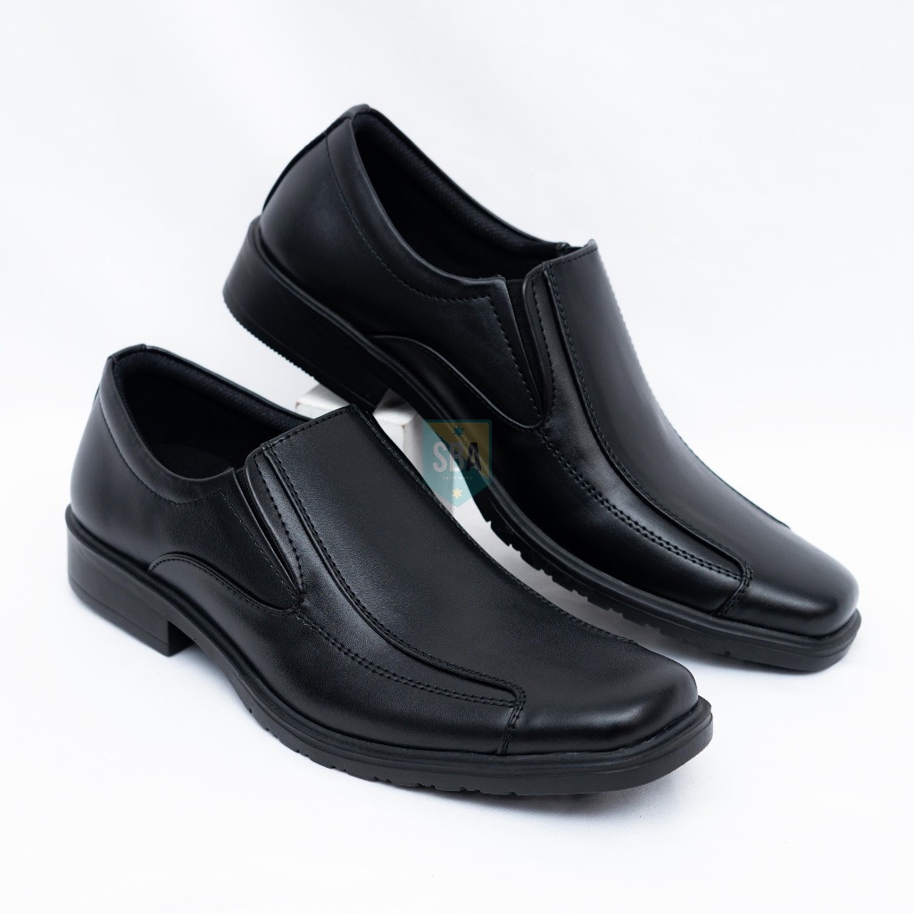 Sepatu Pantofel Pria Kulit Sintetis Premium Model Slip On