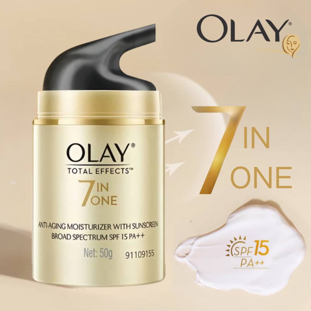 Olay Total Effects 7 in 1 Sunscreen 50g/OLAY Anti-Aging Moisturizer With Sunscreen Broad Spectrum SP
