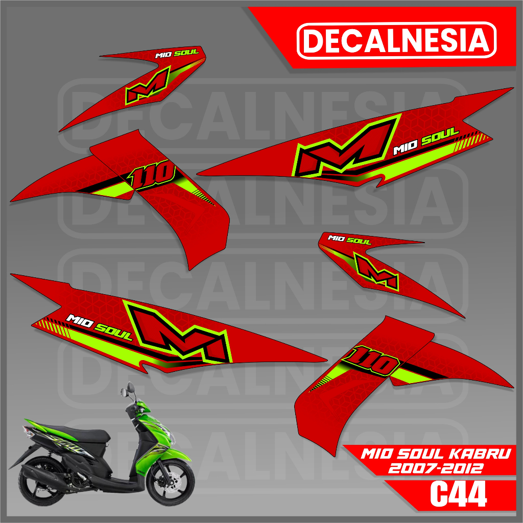 Striping Stiker Scoopy Mio Soul karbu 110 2007-2012 Lama Old Sticker Motor Honda Variasi Simple Raci