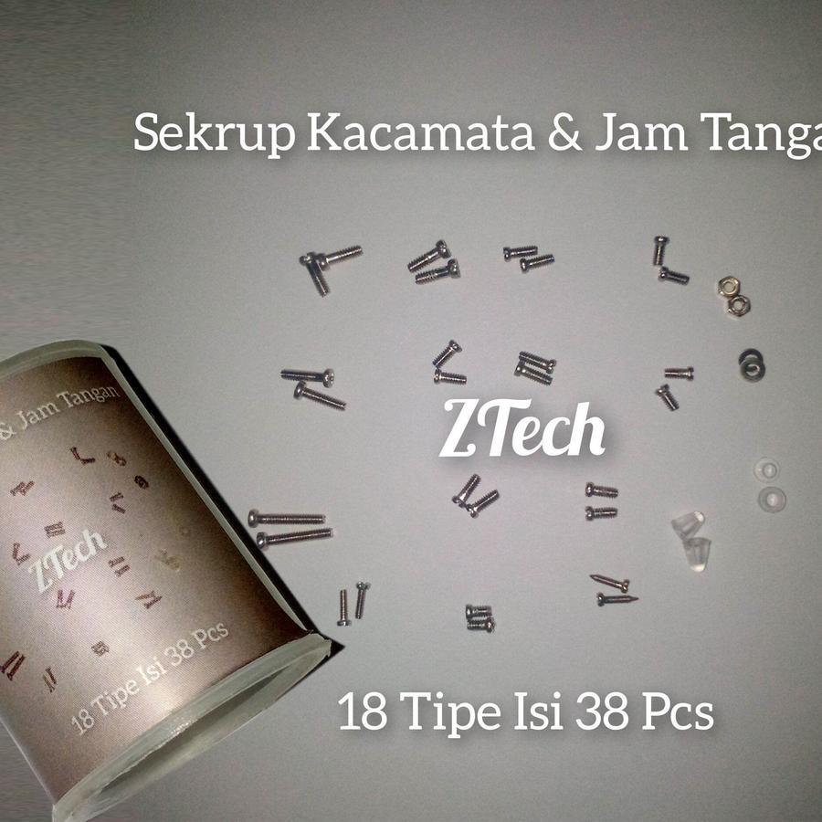 BAUT SEKRUP MUR NOSEPAD KACAMATA BAUD FRAME KACAMATA ISI 36PCS 18 TIPE