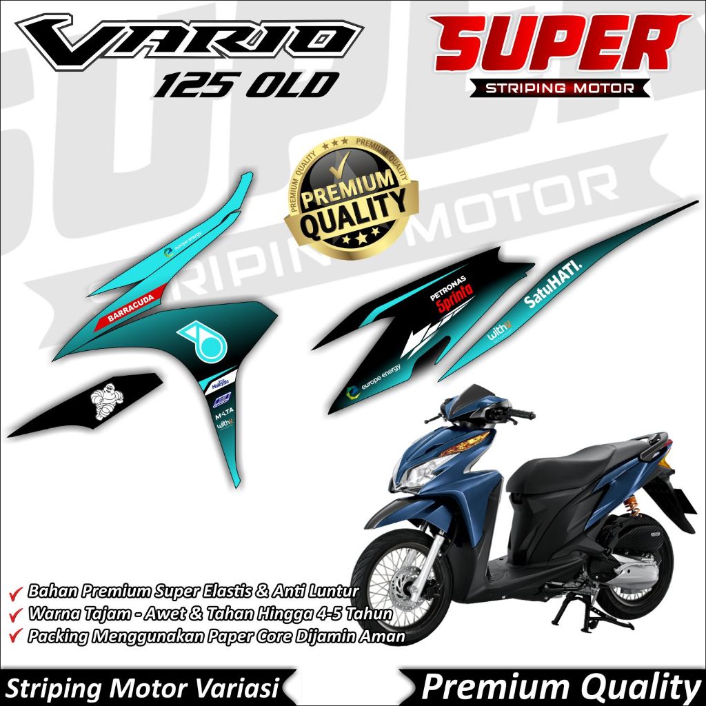 Stiker Vario 125 Old Anti Luntur keren Striping Vario 125 Old Striping Honda Vario 125 OLD Petronas