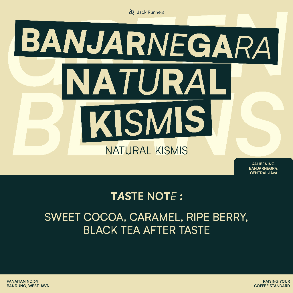 

JACK RUNNERS ROASTERY - BANJARNEGARA NATURAL KISMIS - GREEN COFFEE BEANS