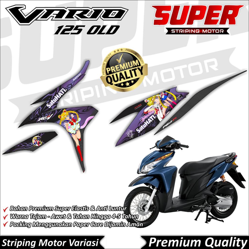 Stiker Vario 125 Old Anti Luntur keren Striping Vario 125 Old Striping Honda Vario 125 OLD Sailormoo
