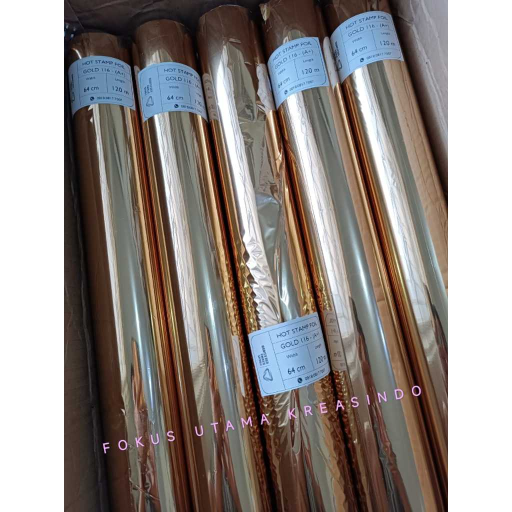 

Poly Hot Stamping Foil Gold Muda 116 Cover Paspor (64cm x 120m)
