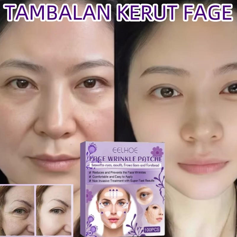 Sticker wajah wrinkle patch menghilangkan kerutan di wajah stiker wajah anti kerut anti kerutan di