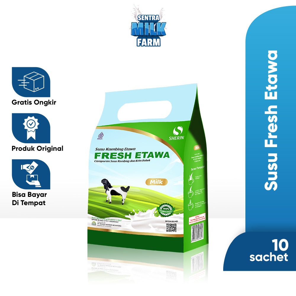 

Sherin - Susu Kambing Etawa Bubuk Fresh Etawa isi 10 Sachet