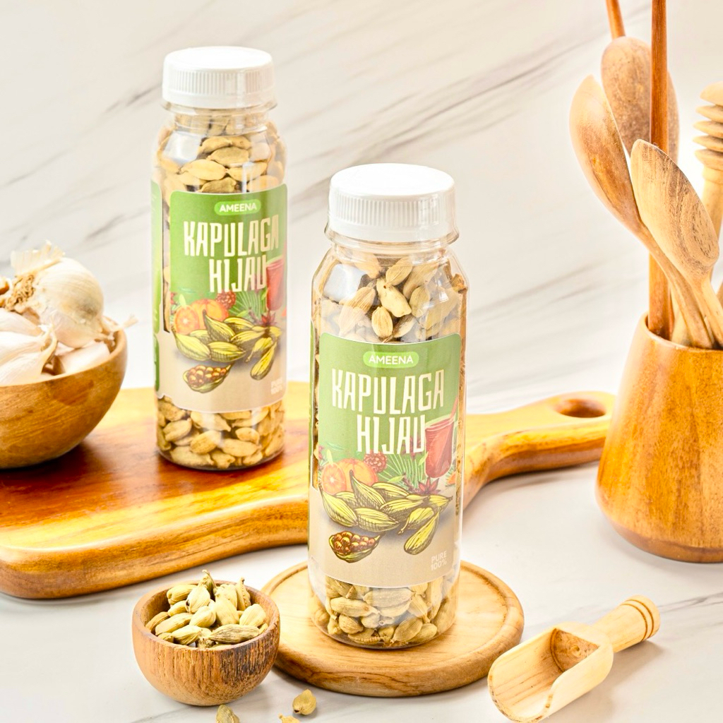 

Kapulaga Hijau Whole Green Cardamom 120GR | Ameena Premium Quality