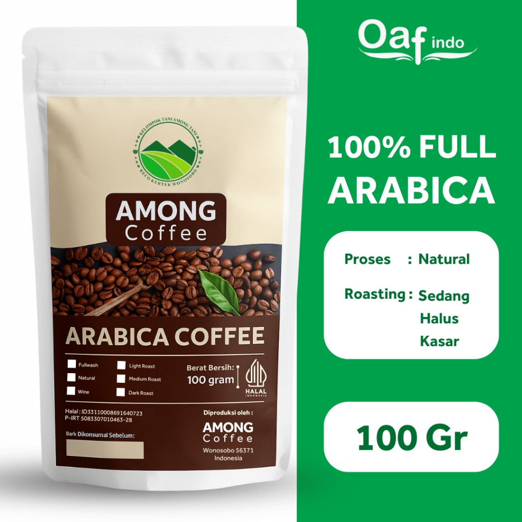 

Kopi Arabica 100% Temanggung Among Tani Coffee Posong Proses Natural