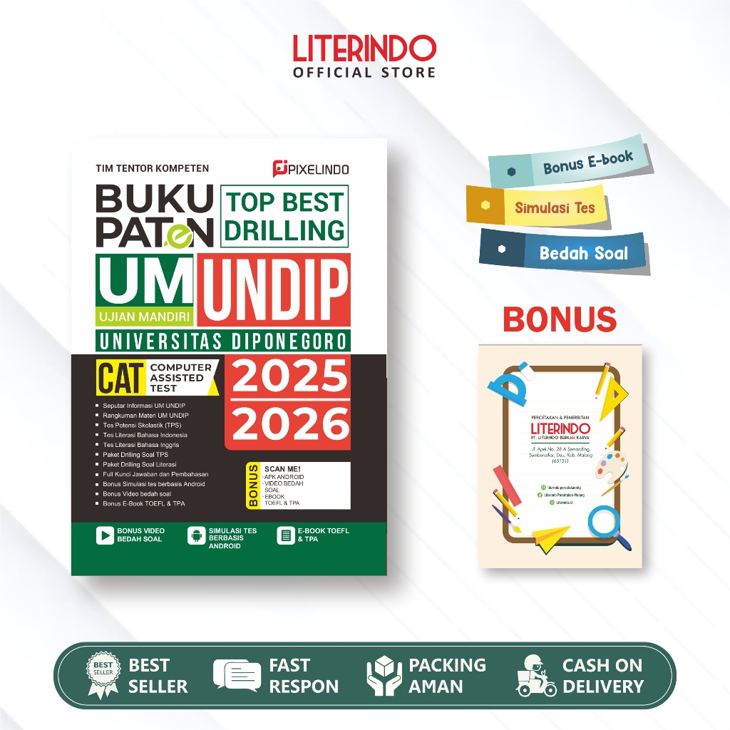 BUKU PATEN BEST DRILLING UJIAN MANDIRI UNDIP 2025-2026