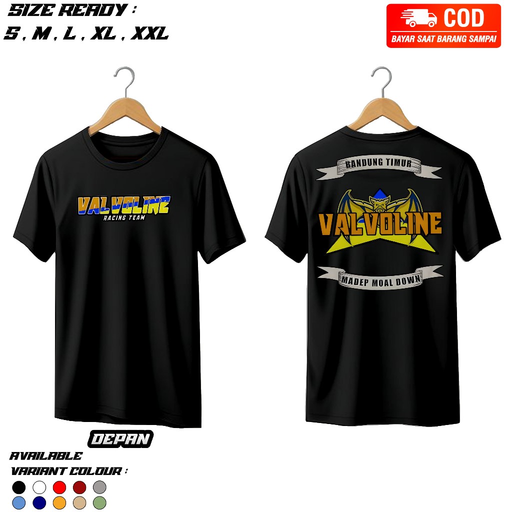 KAOS BRIGEZ VALVOLINE RACING TEAM BANDUNG TIMUR - Baju BRIGEZ VALVOLINE Terbaru bahan berkualitas pr