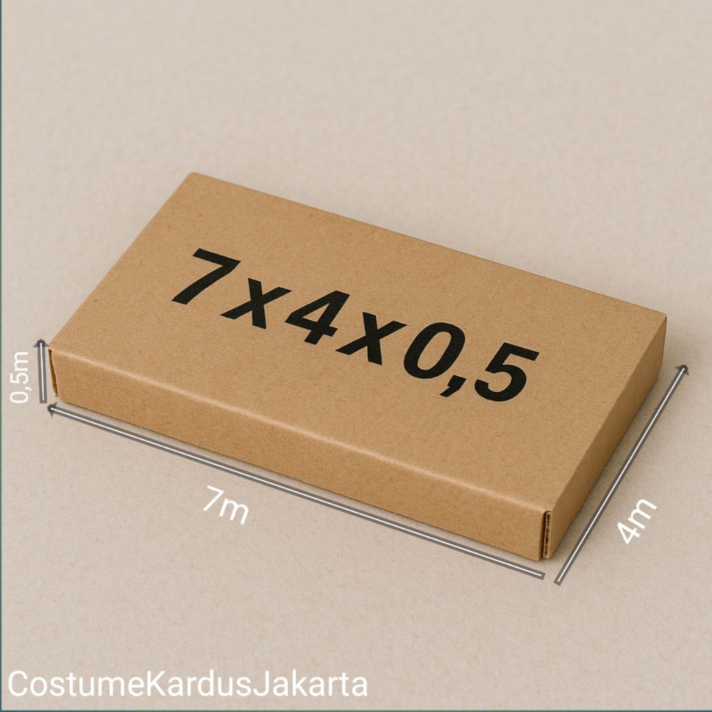 

kardus packing ukuran 7 x 4 x 0,5 bahan polos dan tebal