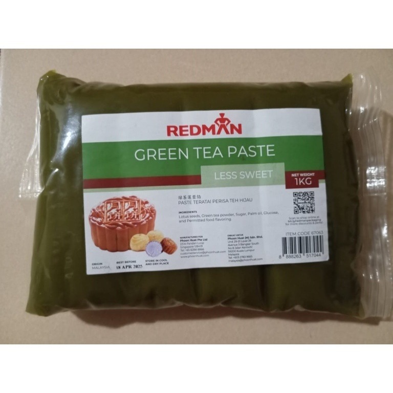 

Redman Mooncake Paste Less Sweet Green Tea 1kg
