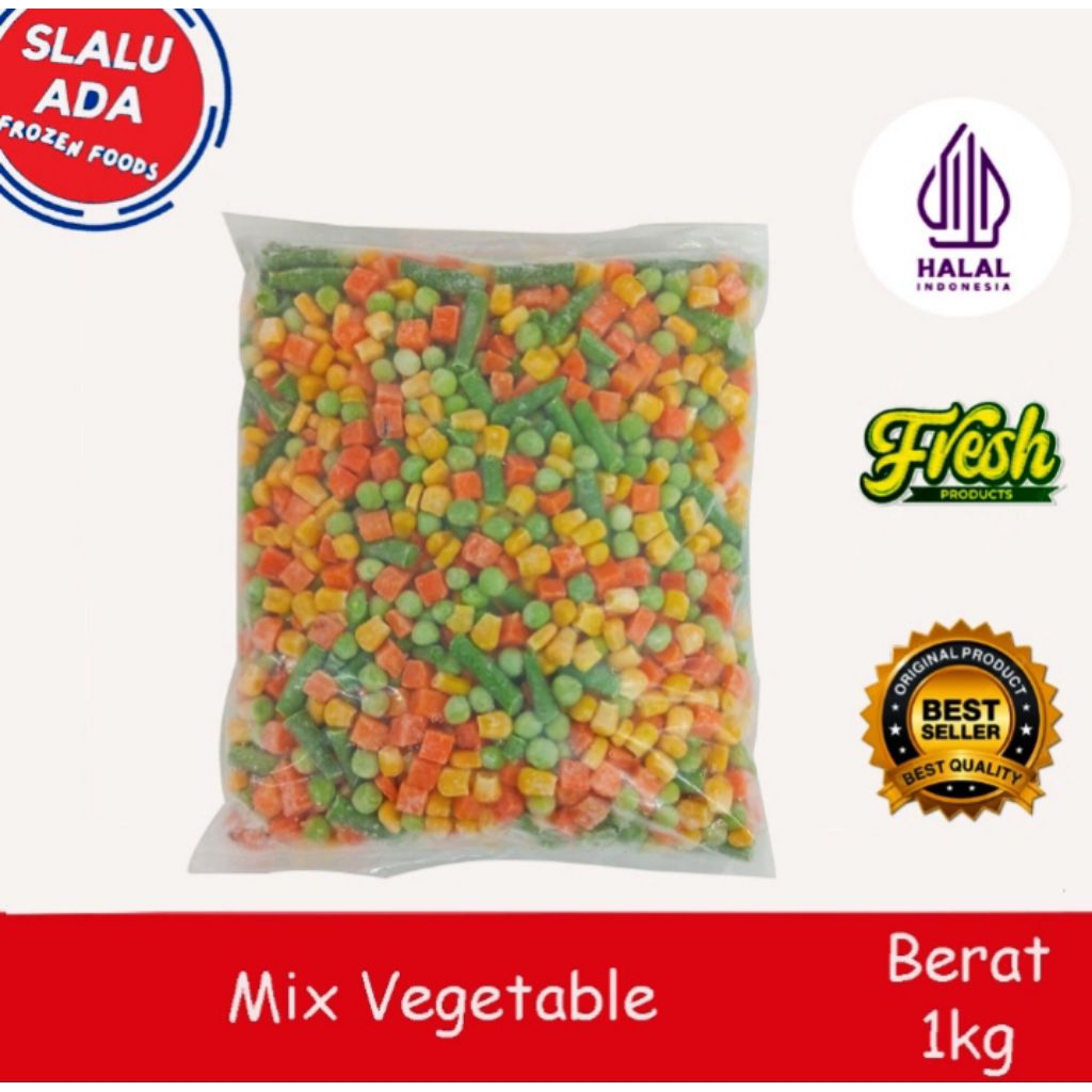 

idaho mix vegtables 1kg sayuran wortel jagung dan kacang panjang