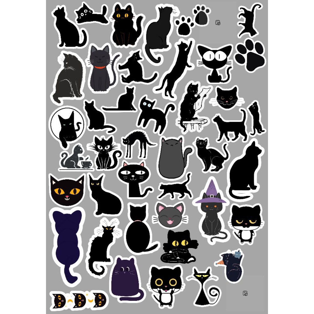 

Stiker Lucu Kucing Hitam 40 - 44 pcs