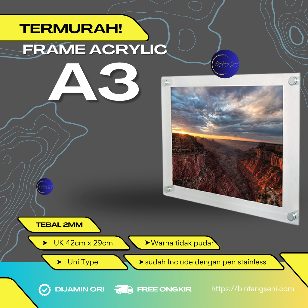 

AKRILIK POSTER FRAME PAPAN INFORMASI A3