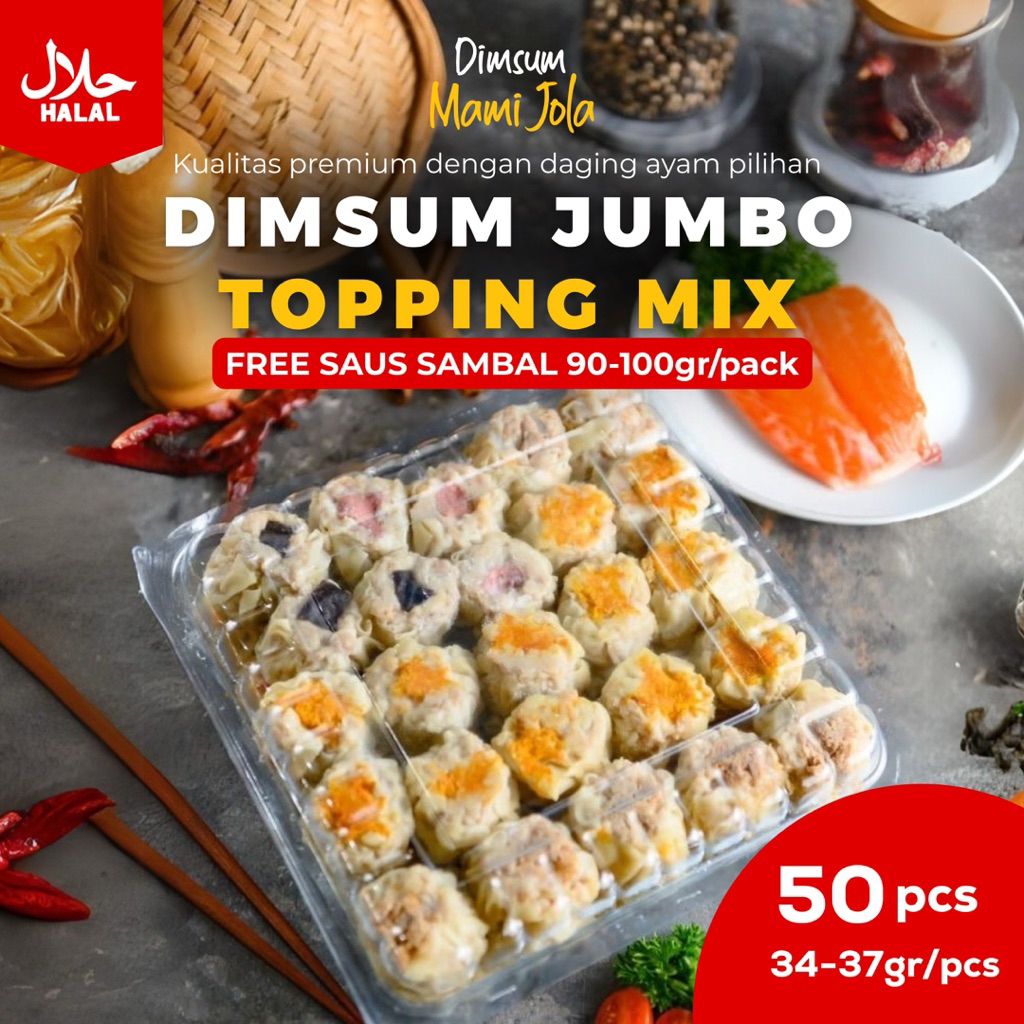 

@Bogor Dimsum Jumbo Mix isi 50 pcs (Frozen) FREE SAOS SAMBAL
