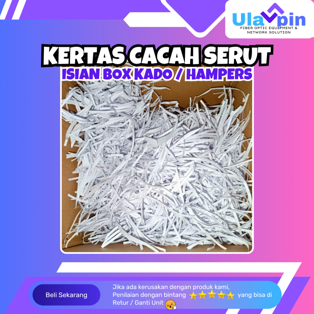 

Kertas Cacah | Kertas Kado | Kertas Hampers | Kertas Serut Shredded Paper Ukuran 1KG