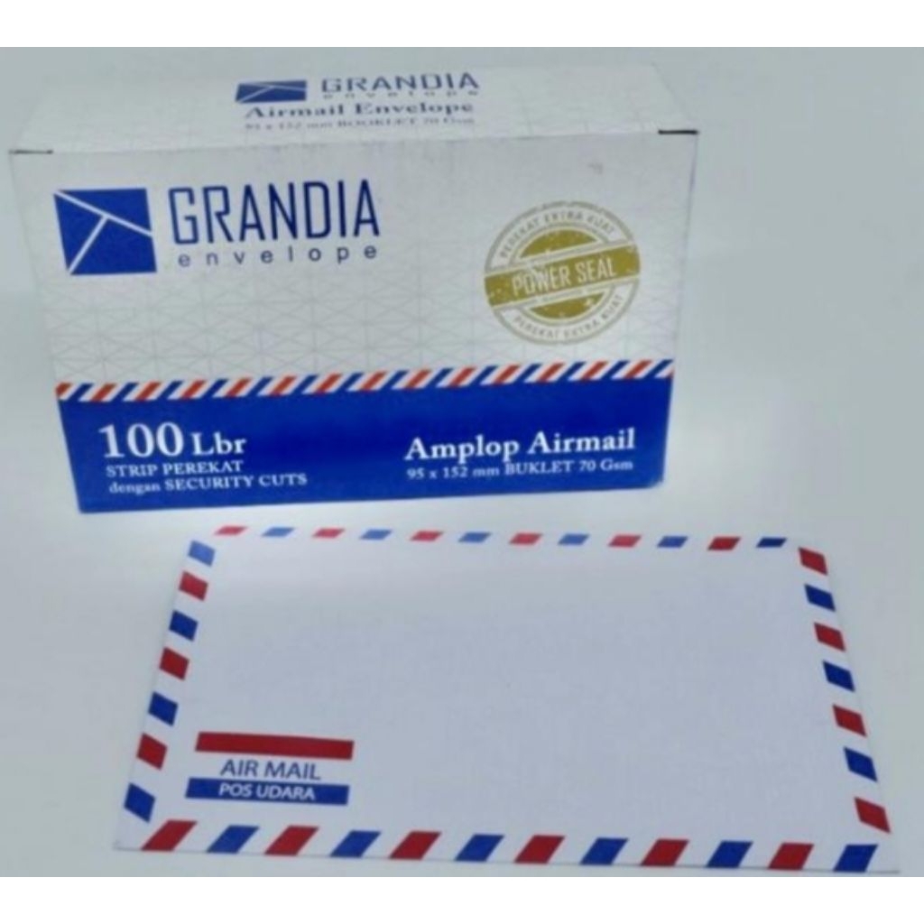

Amplop Undangan Air Mail Grandia Isi 100 lembar 95x152mm