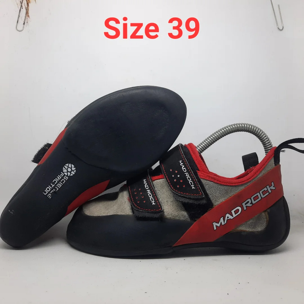 sepatu panjat tebing rock climbing second madrock drifter merah abu size 39