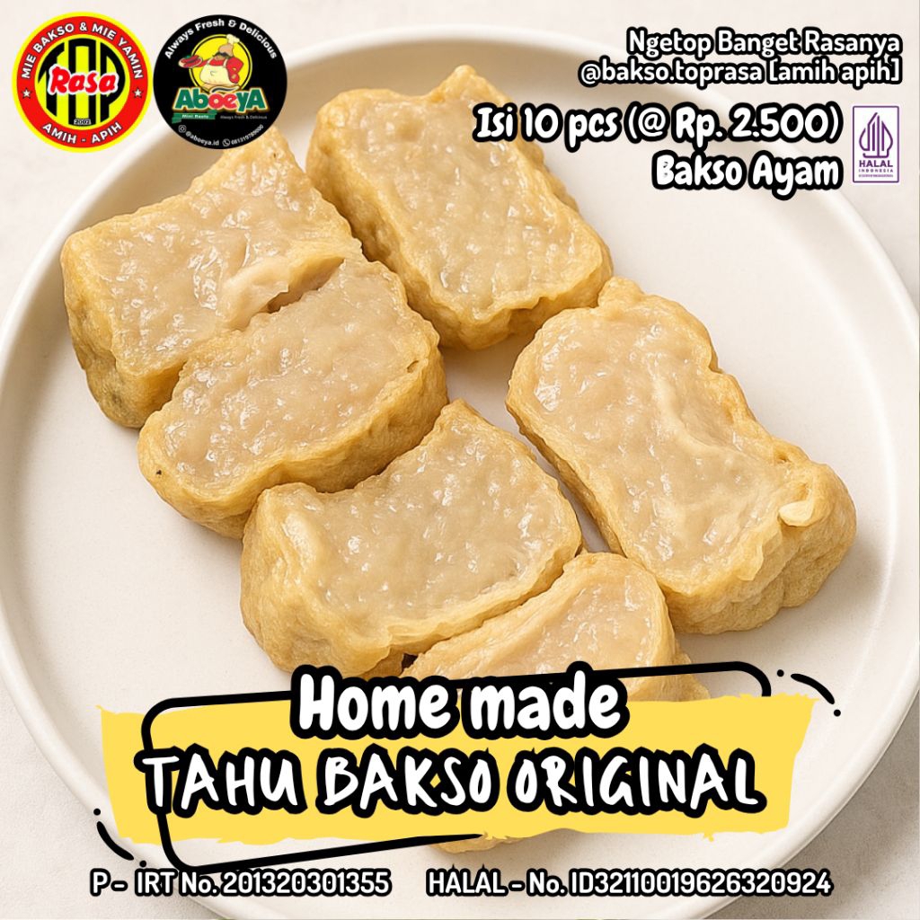 

Frozen Bakso Tahu Bakso Original Tahu Bakso Gondrong [isi 10pcs] Free Bumbu Kuah Kaldu
