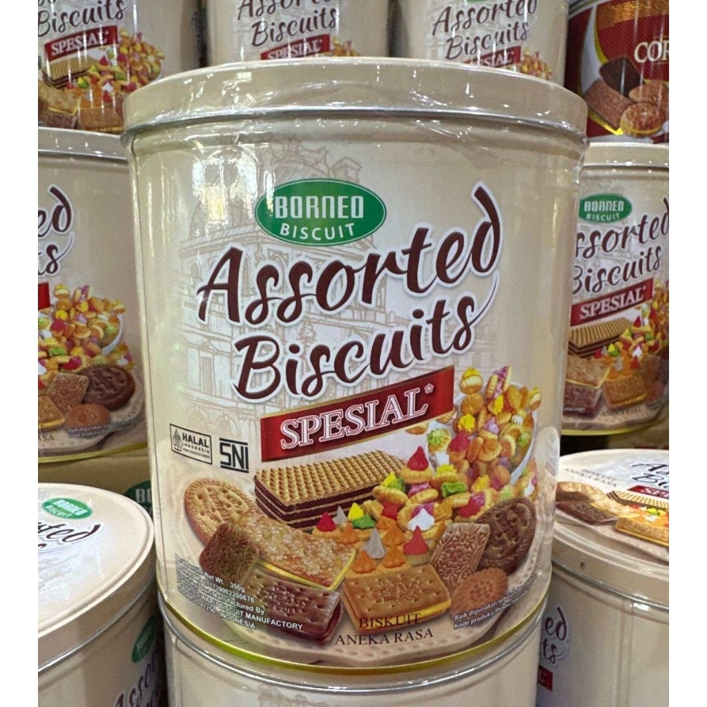 

Borneo Assorted Biscuits Kaleng 350gram