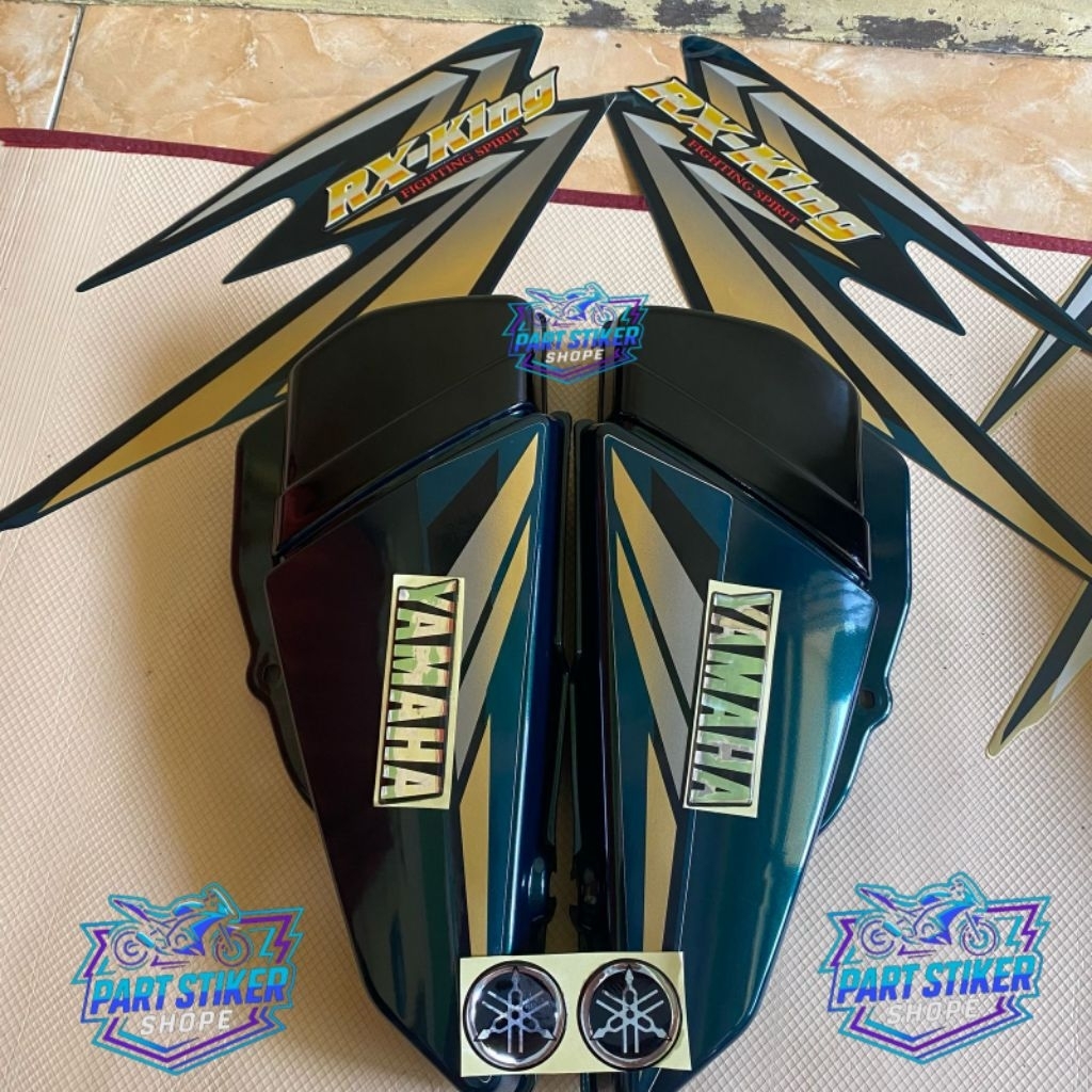 COVER BOK AKI RX KING HIJAU BOTOL FULSET STRIPING HIJAU 2002 TEPONG AKI RX KING HIJAU BOTOL BOK AKI 