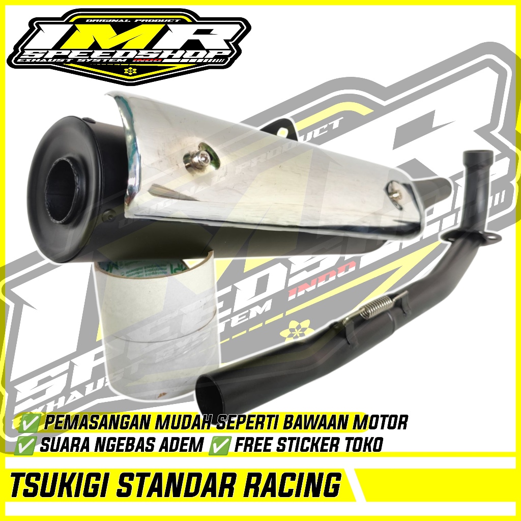 KNALPOT TSUKIGI STANDAR RACING JUPITER Z Z1 MX 135 VEGA R ZR CRYPTON ASTREA SUPRA 125 REVO BLADE 110