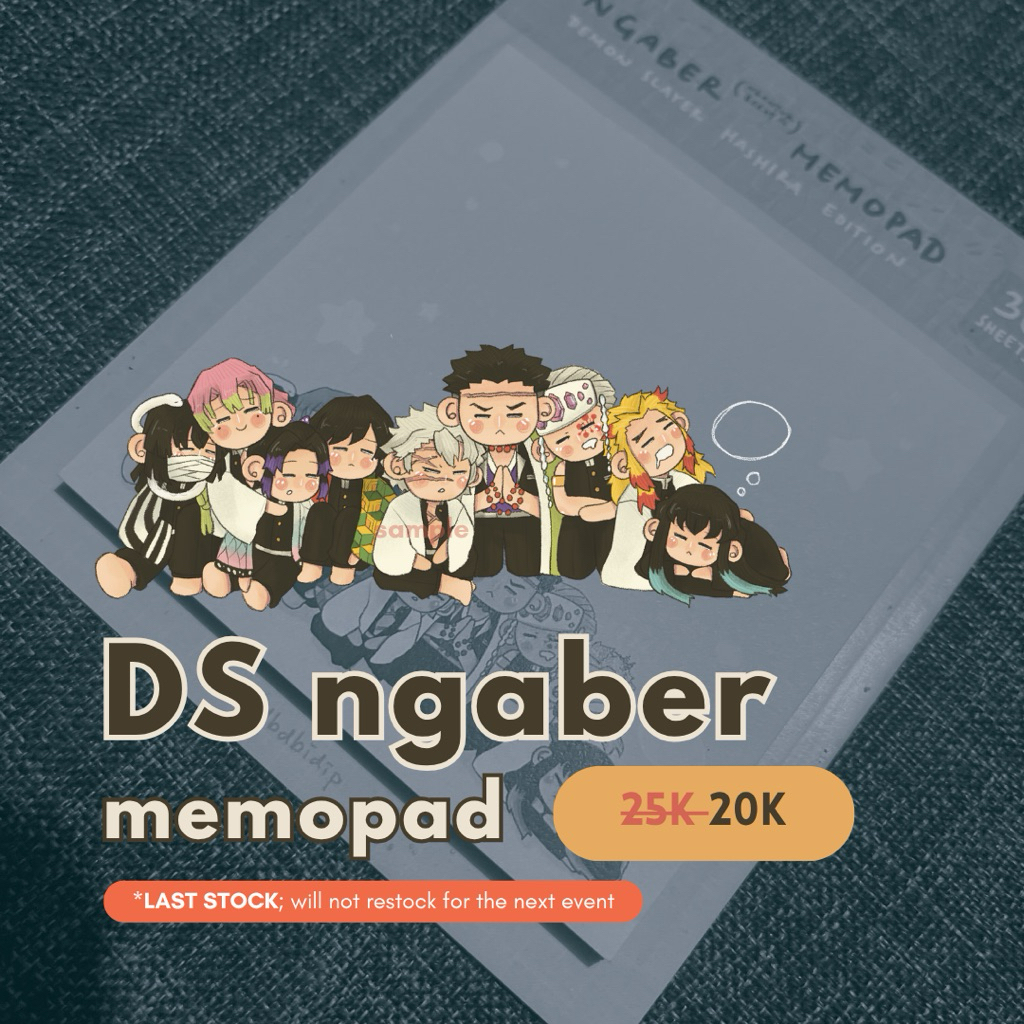 

[CLEARANCE SALE] Demon Slayer Hashira NGABER (Ngantuk Berat) - MEMOPAD