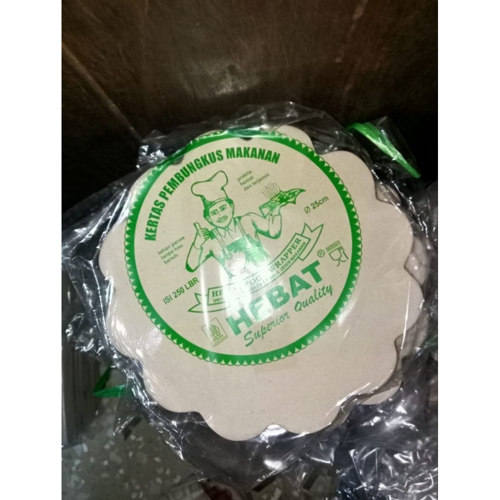 kertas nasi bunga kecil ¢25 isi 250 pcs alas piring rotan bulat / kertas nasi bulat