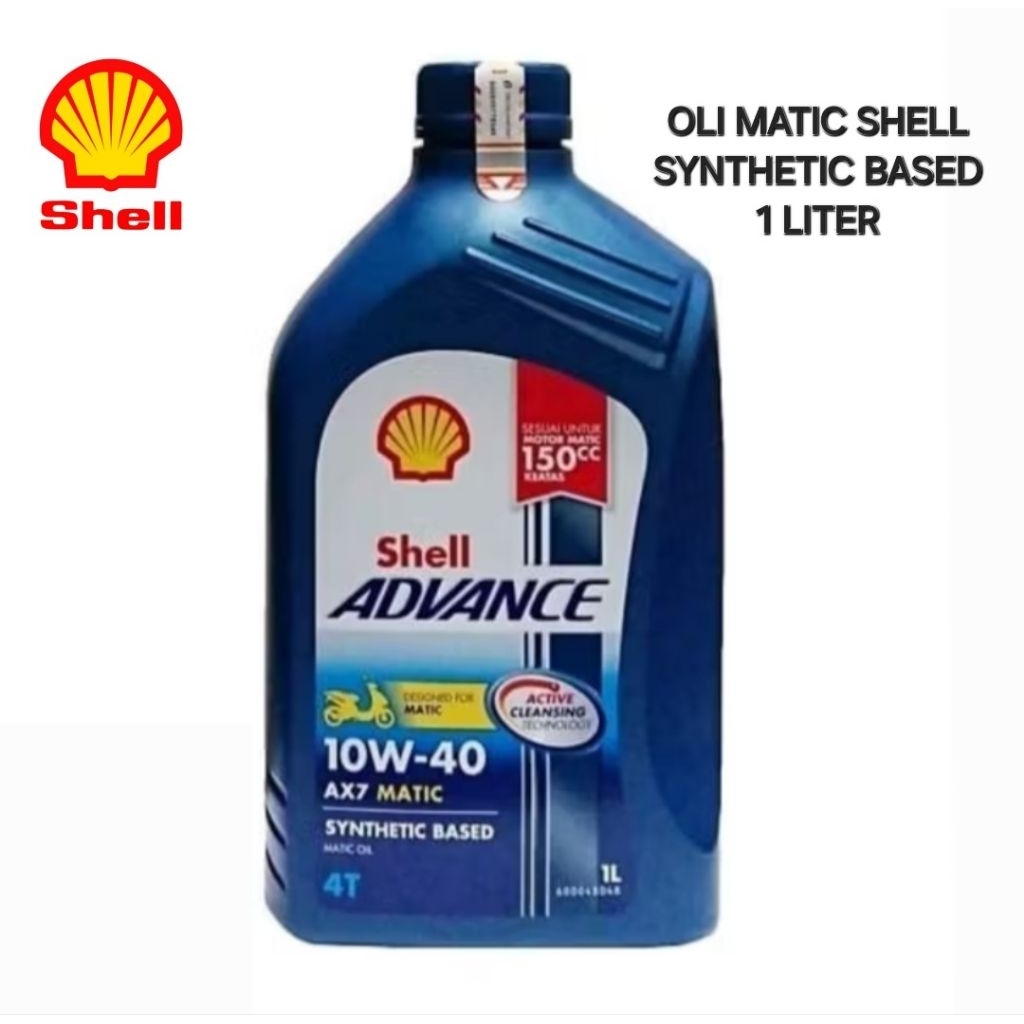 OLI MOTOR MATIC SHELL ADVANCE SAE 10-40 SYNTHETIC BASED 1 LITER NMAX AEROX LEXI ORIGINAL SHELL OIL