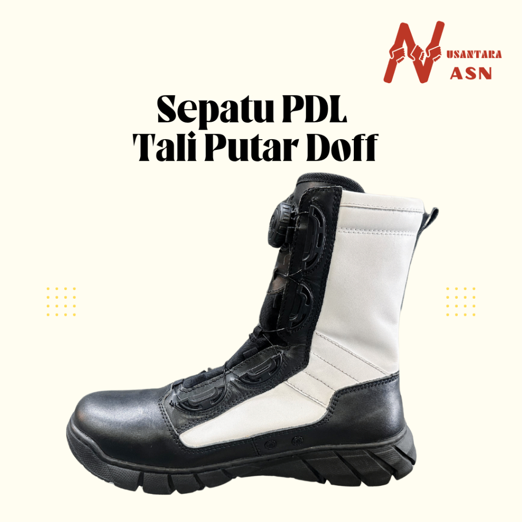 Sepatu PDL Provos TNI Tali Putar Doff