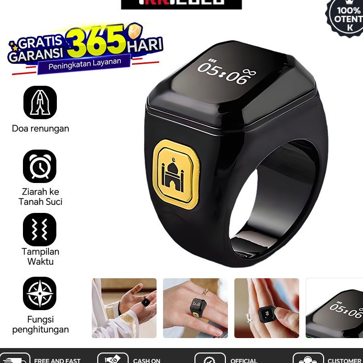 shopee Penjualan PanasZikr Cincin Doa Cincin Muslim Cincin Bluetooth Cincin Pintar Pengingat Waktu P