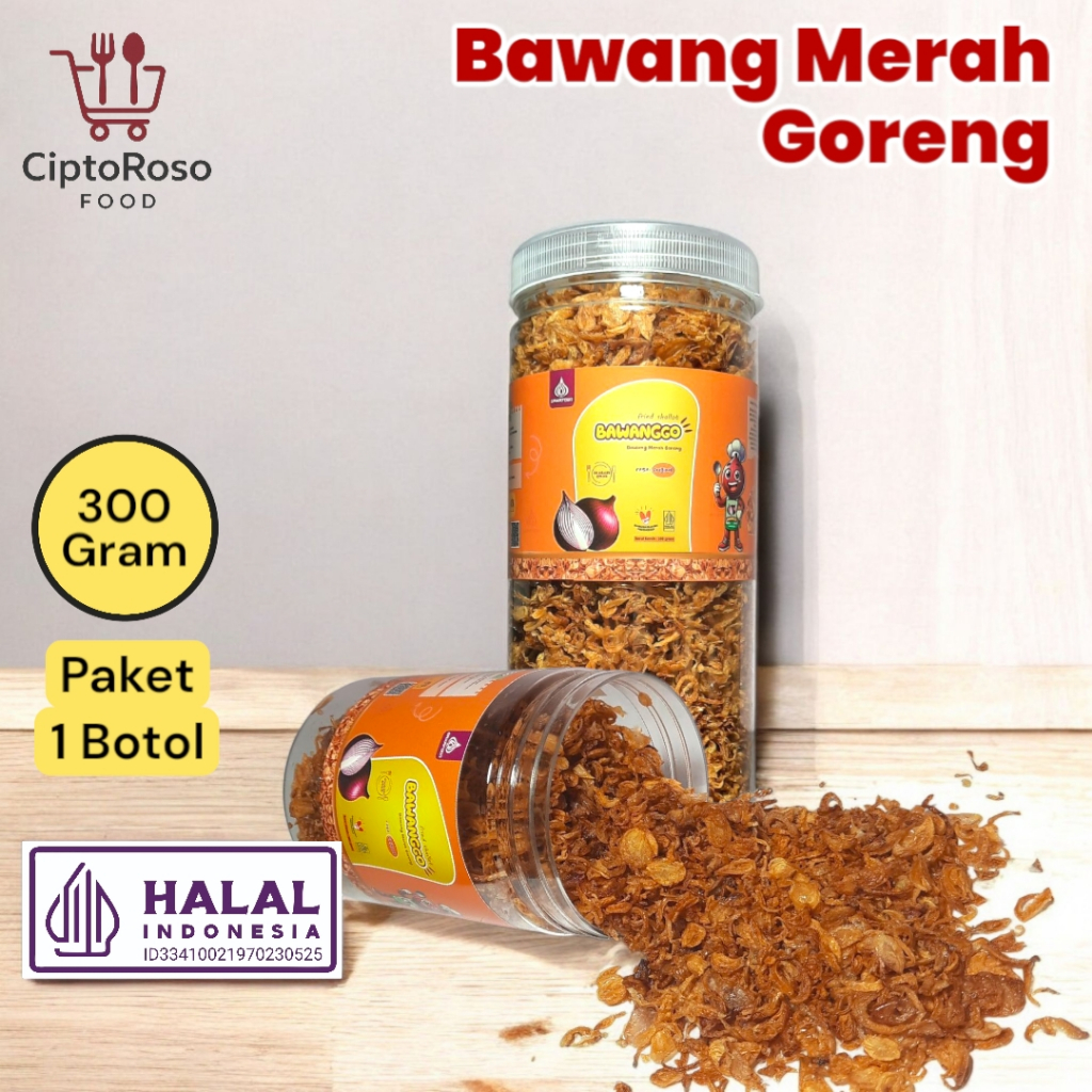 

Bawang Goreng Asli paket 1botol BawangGo Halal Higienis Tanpa Pengawet tanpa Campuran Umbi lain